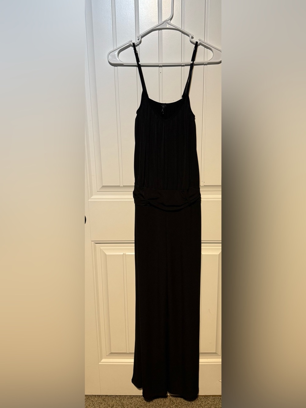 Lapis Black Spaghetti Strap pant jumpsuit/romper